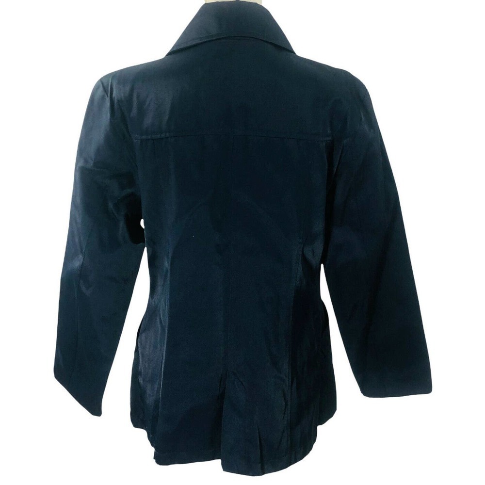 Guess Womens Size L Blue Lightweight Raincoat Peacoat Pea Coat Jacket NWOT - Picture 3 of 10